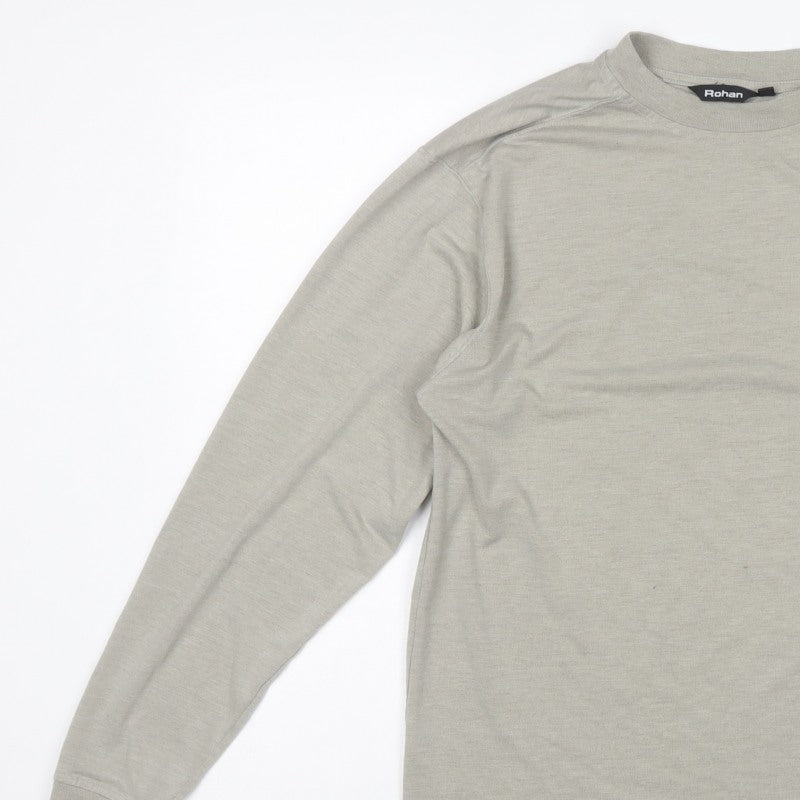 Rohan Men’s Grey M Long Sleeve Crew Neck Logo T-Shirt
