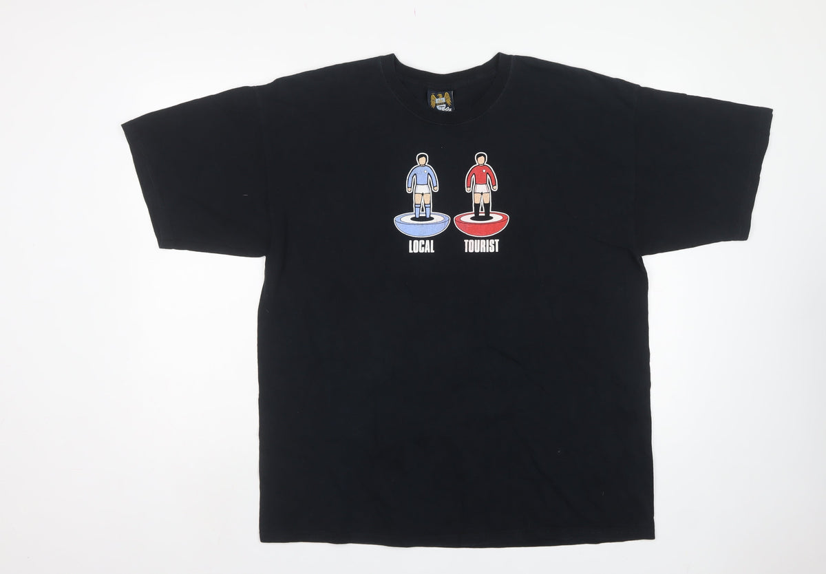 Classic MCFC Men’s Black XL Local Tourist Graphic Print T-Shirt
