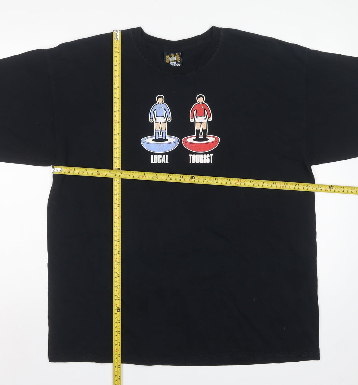 Classic MCFC Men’s Black XL Local Tourist Graphic Print T-Shirt