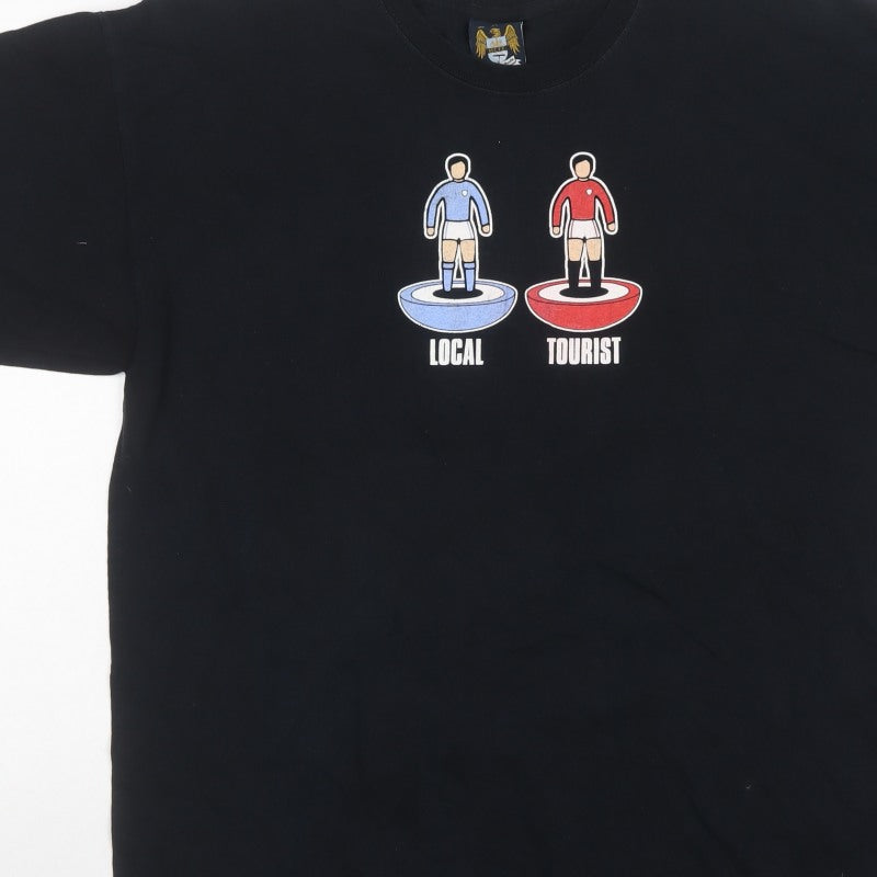 Classic MCFC Men’s Black XL Local Tourist Graphic Print T-Shirt