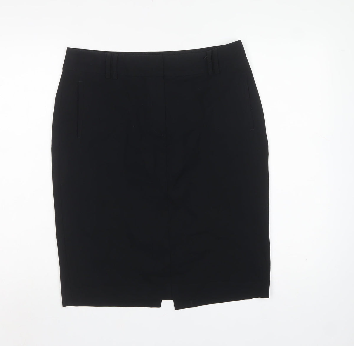 Marks & Spencer Women Black UK 12 Pencil Knee Length Work Skirt