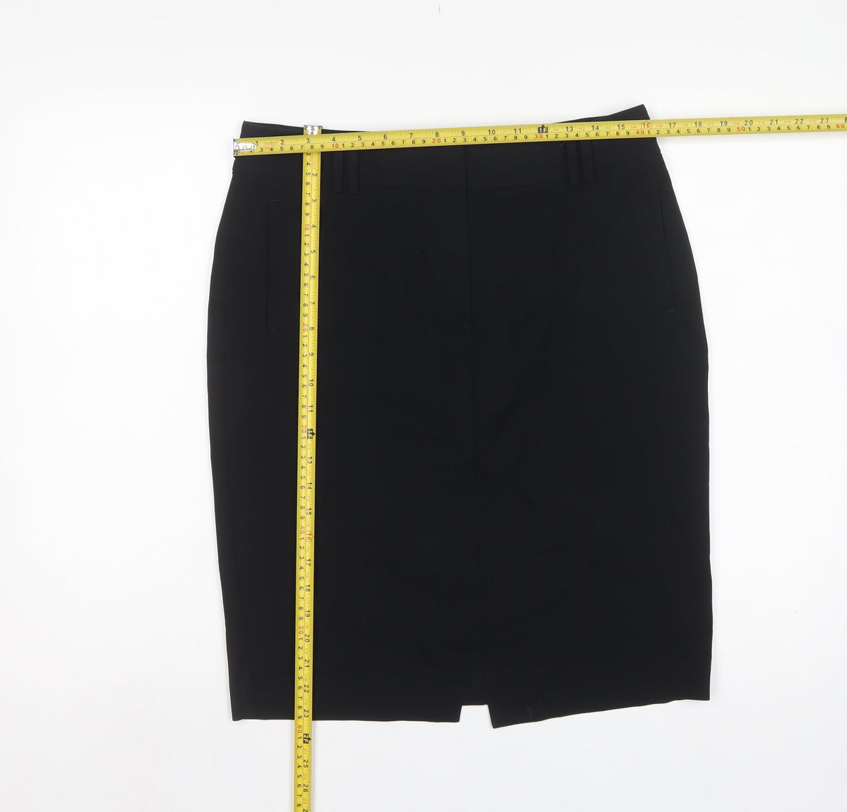 Marks & Spencer Women Black UK 12 Pencil Knee Length Work Skirt