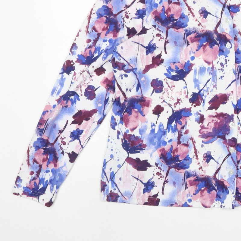 Honor Millburn Women’s Multicoloured Floral Button-Up Blouse UK 14