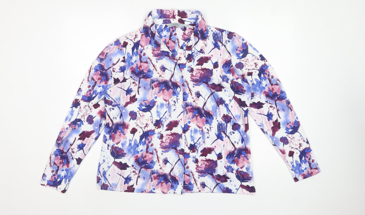 Honor Millburn Women’s Multicoloured Floral Button-Up Blouse UK 14