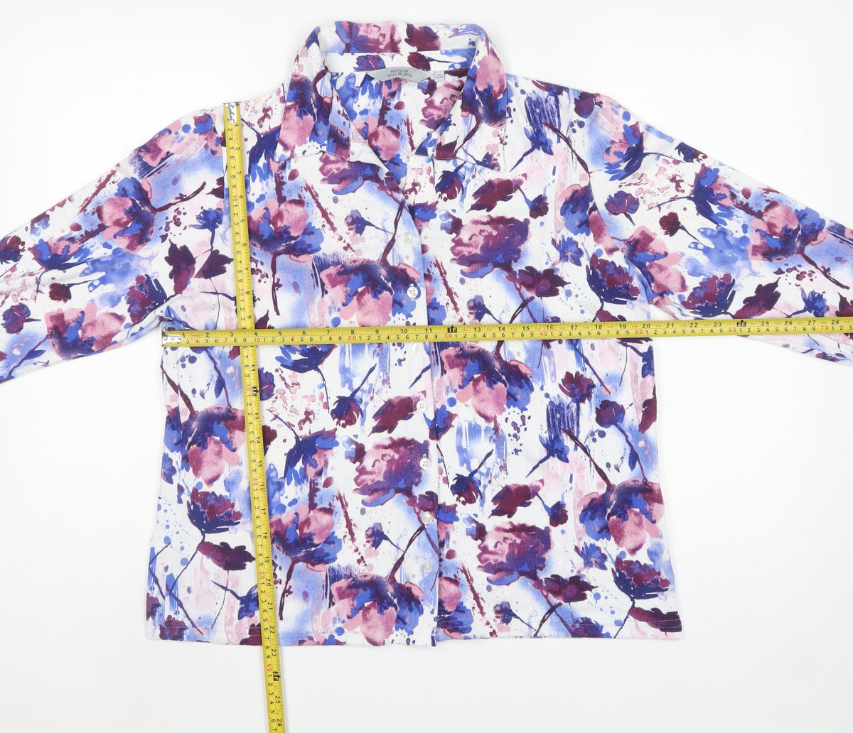 Honor Millburn Women’s Multicoloured Floral Button-Up Blouse UK 14