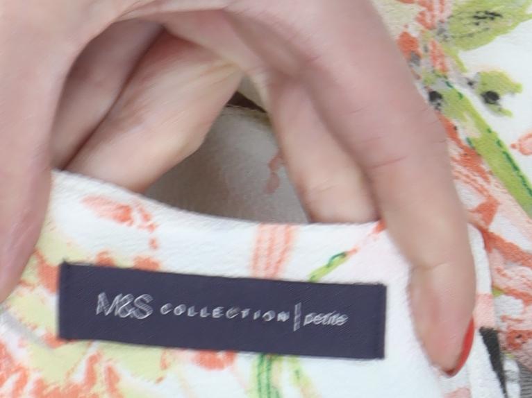 Marks & Spencer Women Multicoloured Floral UK 16 Knee Wrap Dress