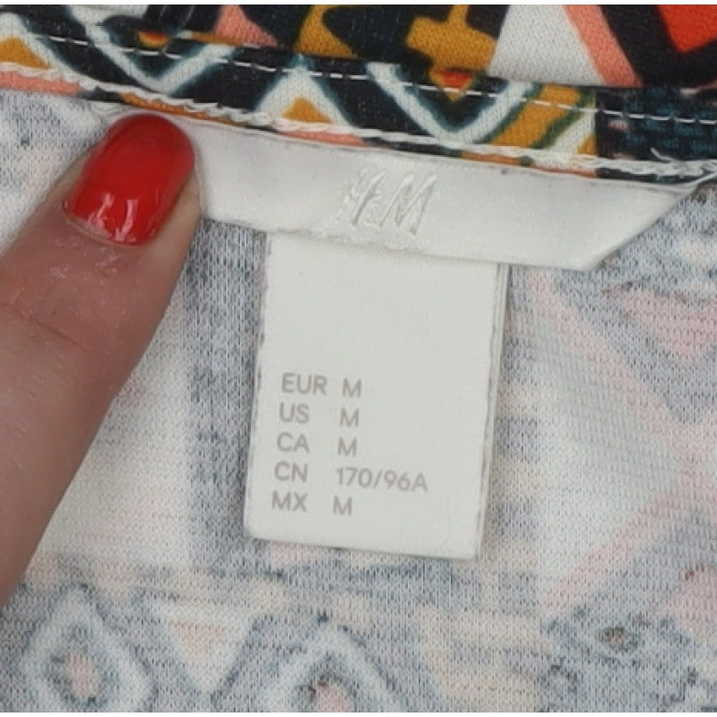 H&M Women’s Multicoloured M Aztec Geometric Fit & Flare Dress