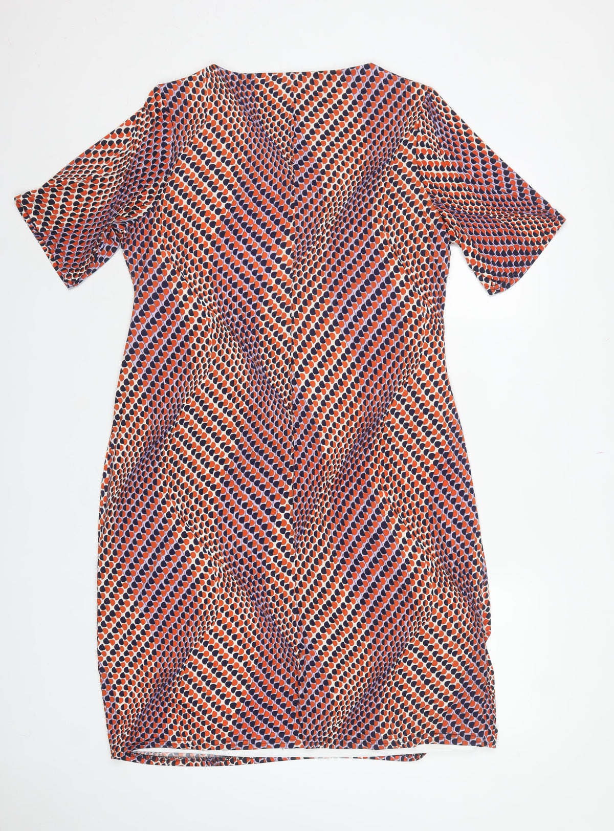 Nightingales Women’s Multicoloured Geometric Ruched Sheath Dress UK 18