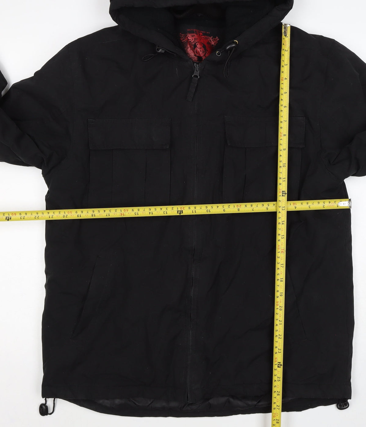 Cherokee Men’s Black M Hooded Full Zip Lined Jacket