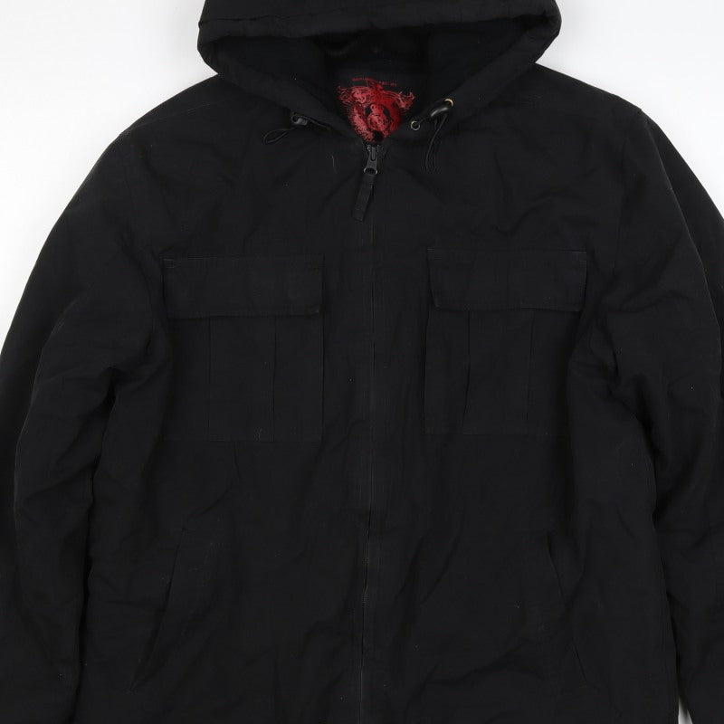 Cherokee Men’s Black M Hooded Full Zip Lined Jacket