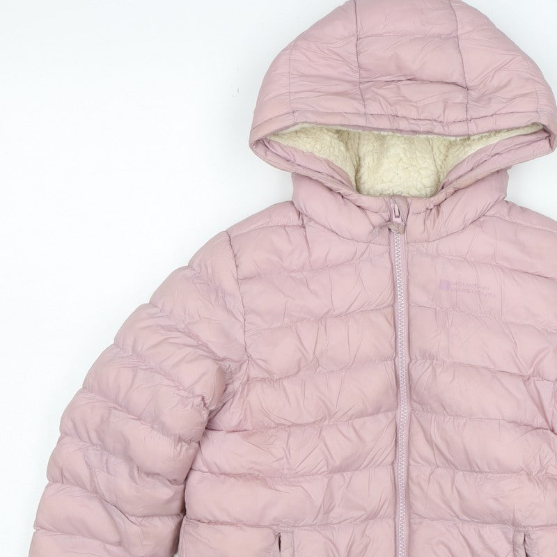 Mountain Warehouse Girls Pink 7-8 Years Hooded Puffer Jacket