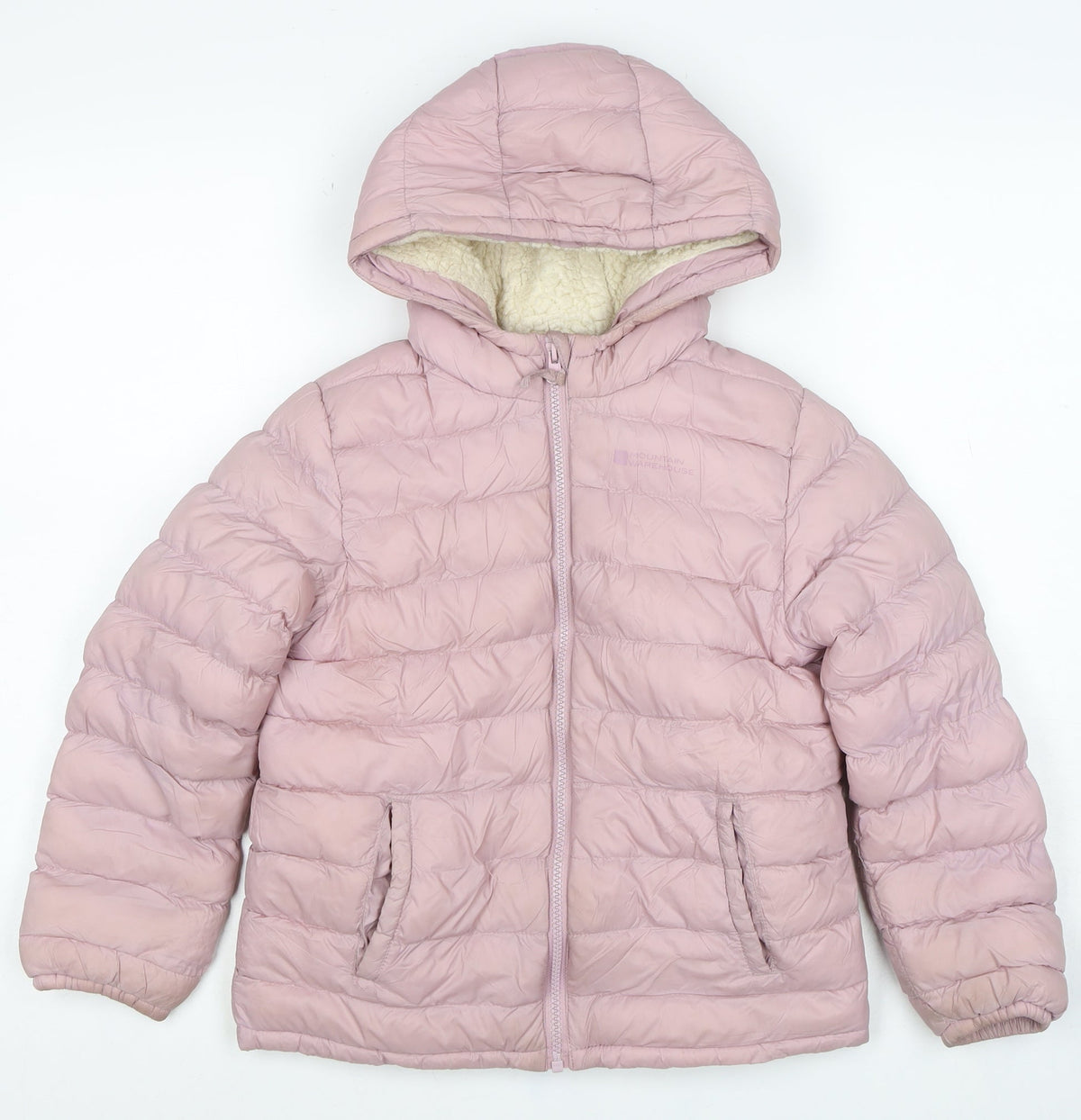 Mountain Warehouse Girls Pink 7-8 Years Hooded Puffer Jacket
