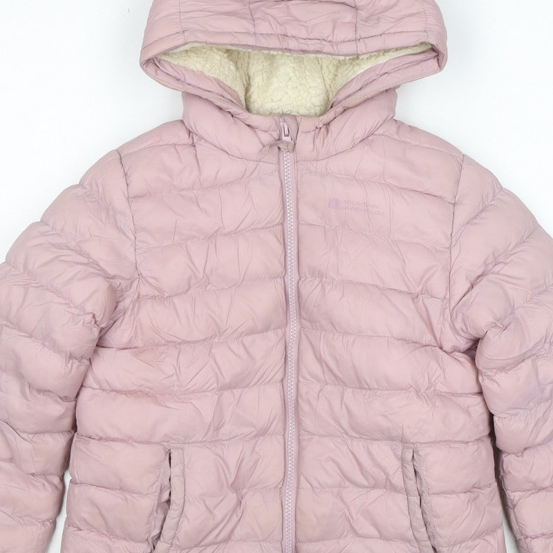 Mountain Warehouse Girls Pink 7-8 Years Hooded Puffer Jacket