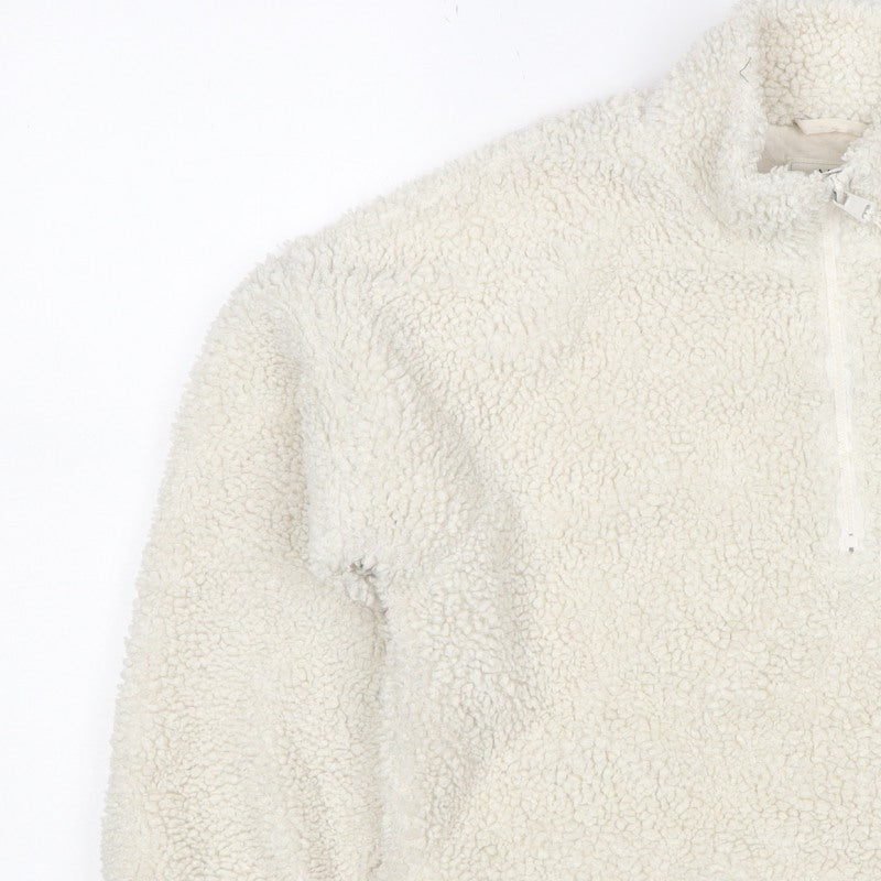 Marks and Spencer Girls Ivory 11-12 Years Teddy 1/4 Zip Sweatshirt