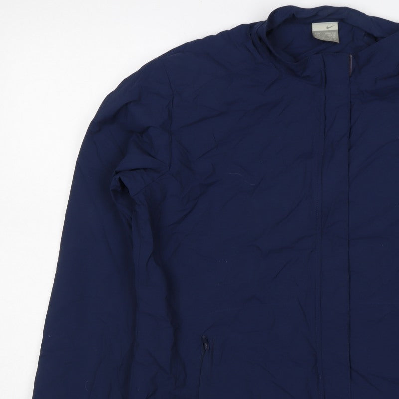 Nike Women's Navy Blue UK 14 Windbreaker Lightweight Full Zip Jacket