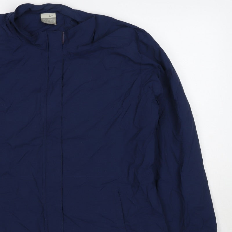 Nike Women's Navy Blue UK 14 Windbreaker Lightweight Full Zip Jacket