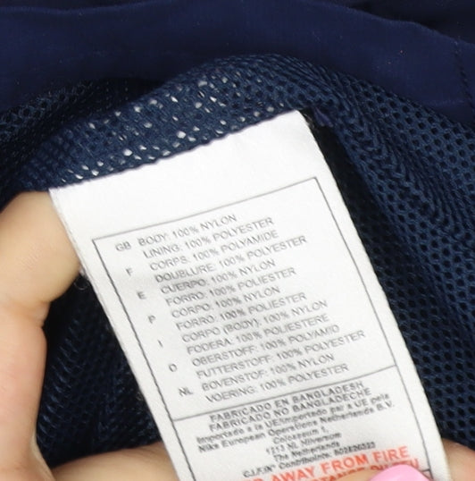 Nike Women's Navy Blue UK 14 Windbreaker Lightweight Full Zip Jacket