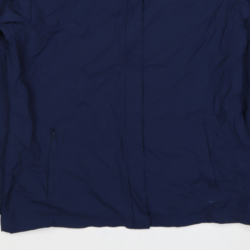Nike Women's Navy Blue UK 14 Windbreaker Lightweight Full Zip Jacket