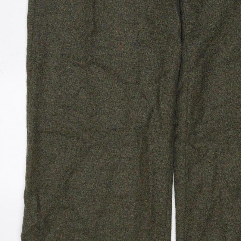 Model Women’s Green M Straight Leg Polyester Viscose Trousers