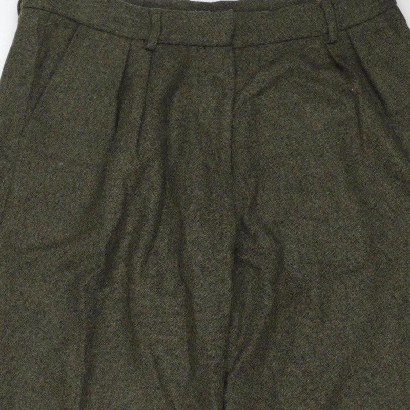 Model Women’s Green M Straight Leg Polyester Viscose Trousers