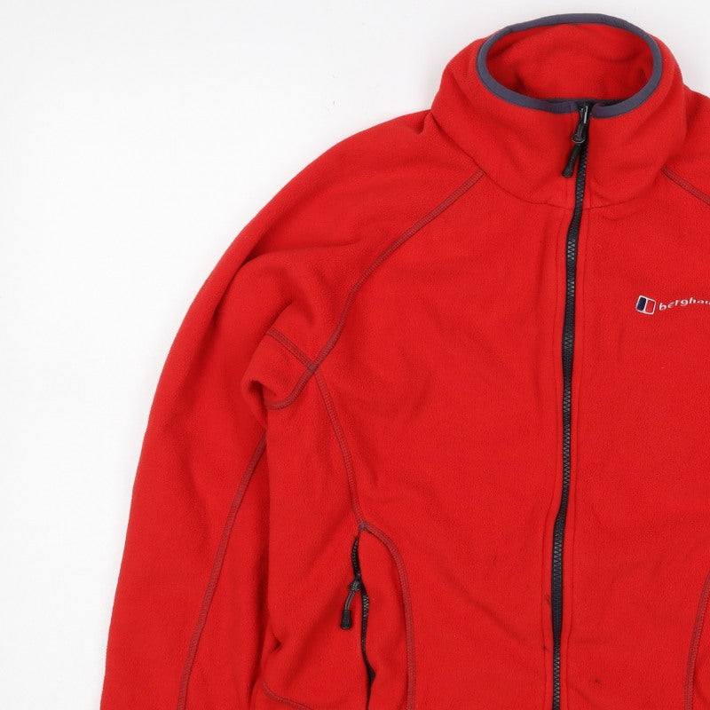Berghaus Women Red S Full Zip Fleece Jacket Outdoor Pockets