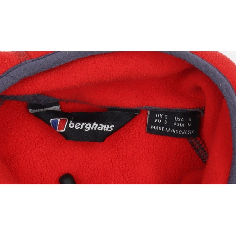 Berghaus Women Red S Full Zip Fleece Jacket Outdoor Pockets