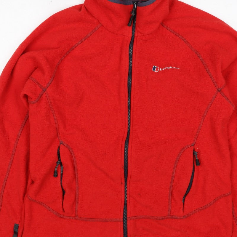 Berghaus Women Red S Full Zip Fleece Jacket Outdoor Pockets