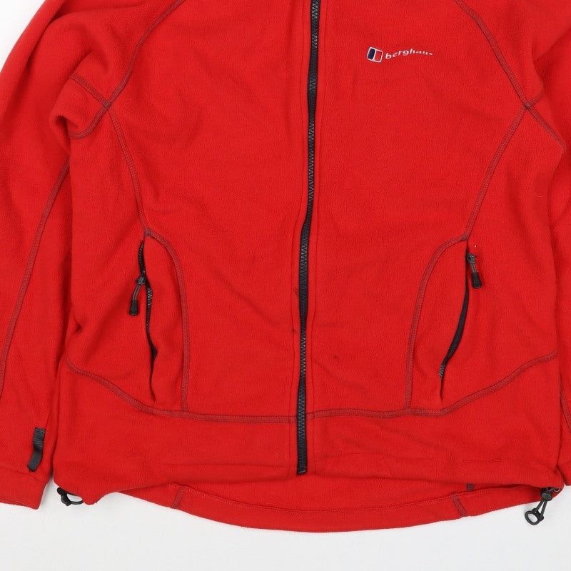 Berghaus Women Red S Full Zip Fleece Jacket Outdoor Pockets