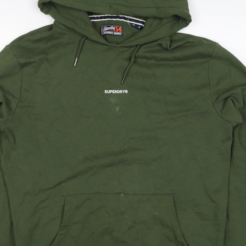 Superdry Men’s Green M Pullover Hooded Logo Sweatshirt Hoodie