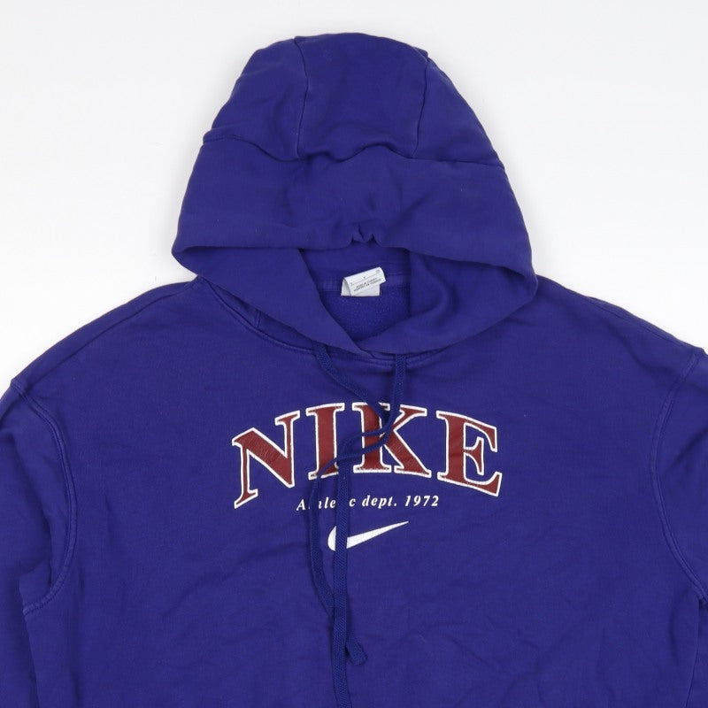 Nike Women’s Blue S Pullover Hoodie Logo Graphic Fleece