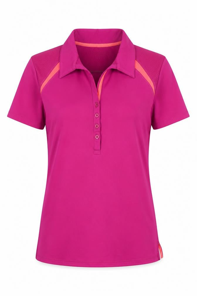 Marks and Spencer Women Pink UK 8 Performance Mesh Golf Polo Top