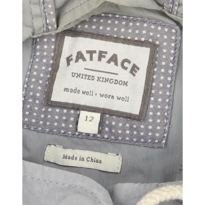 FatFace Women Grey Size 12 Hooded Toggle Parka Jacket