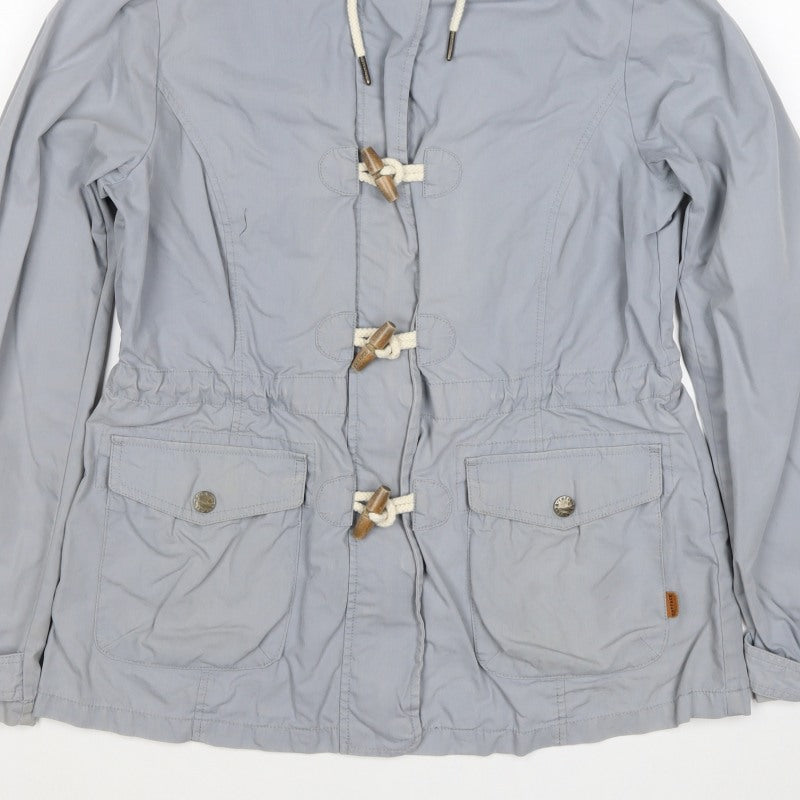 FatFace Women Grey Size 12 Hooded Toggle Parka Jacket