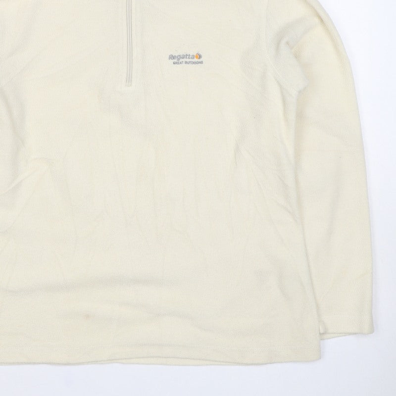 Regatta Women Ivory UK 12 1/4 Zip Fleece Sweatshirt Pullover