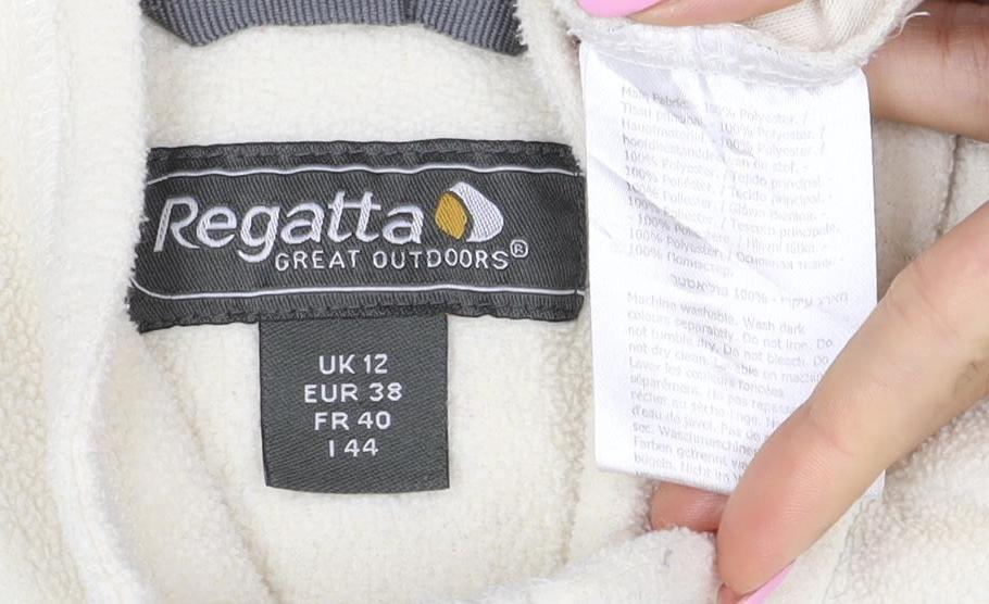 Regatta Women Ivory UK 12 1/4 Zip Fleece Sweatshirt Pullover