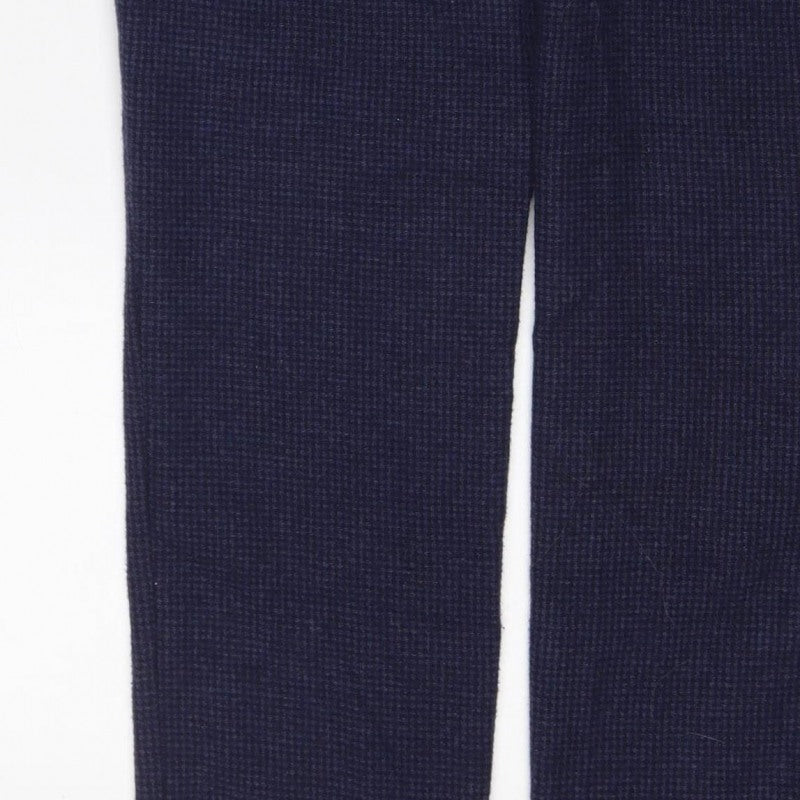 ASOS Women’s Navy Check Straight Trousers W32 L32