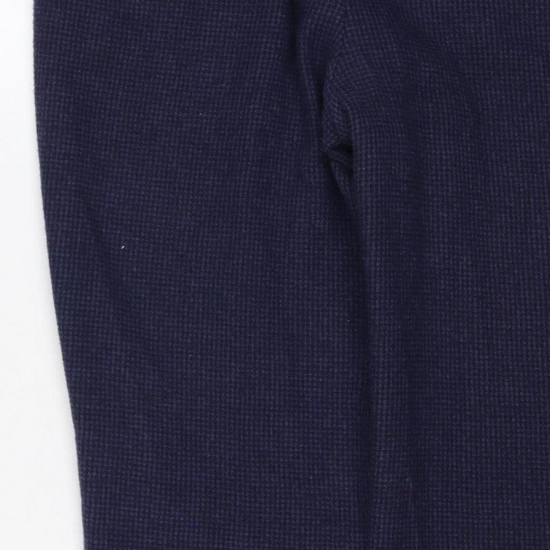 ASOS Women’s Navy Check Straight Trousers W32 L32