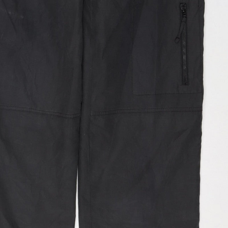 Casualclub Women’s Black Size 12 Cargo Trousers Drawstring Lined