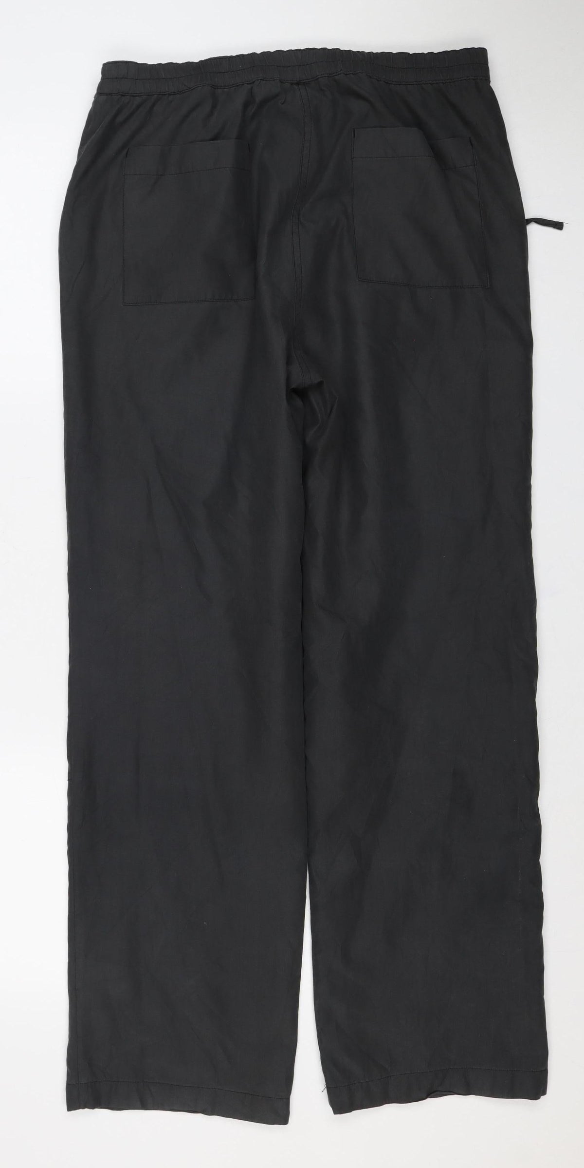 Casualclub Women’s Black Size 12 Cargo Trousers Drawstring Lined