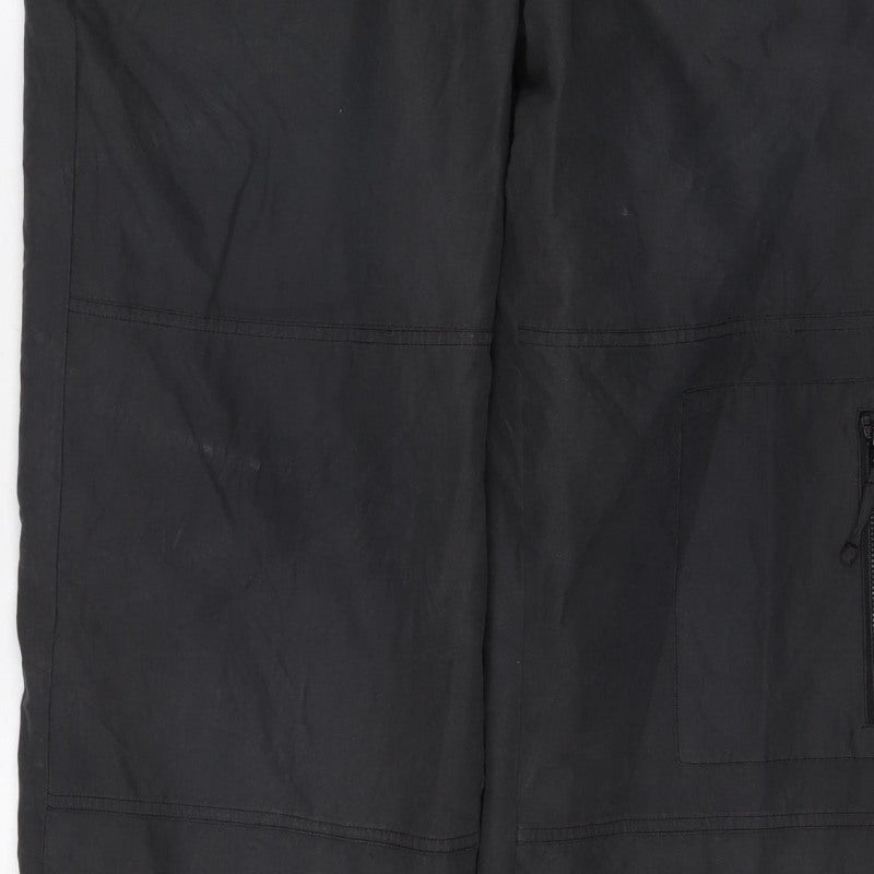 Casualclub Women’s Black Size 12 Cargo Trousers Drawstring Lined