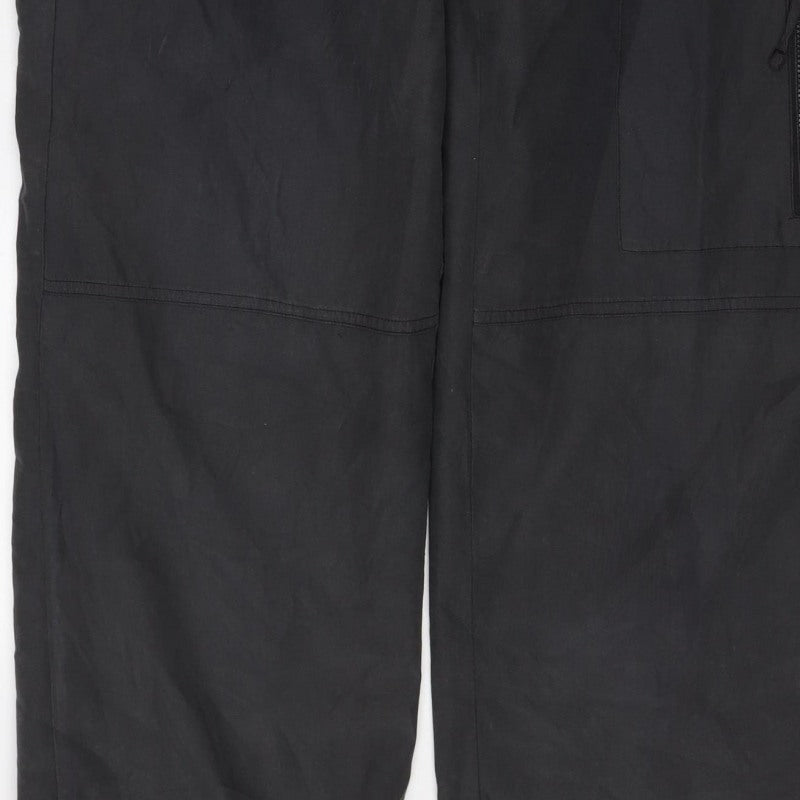 Casualclub Women’s Black Size 12 Cargo Trousers Drawstring Lined
