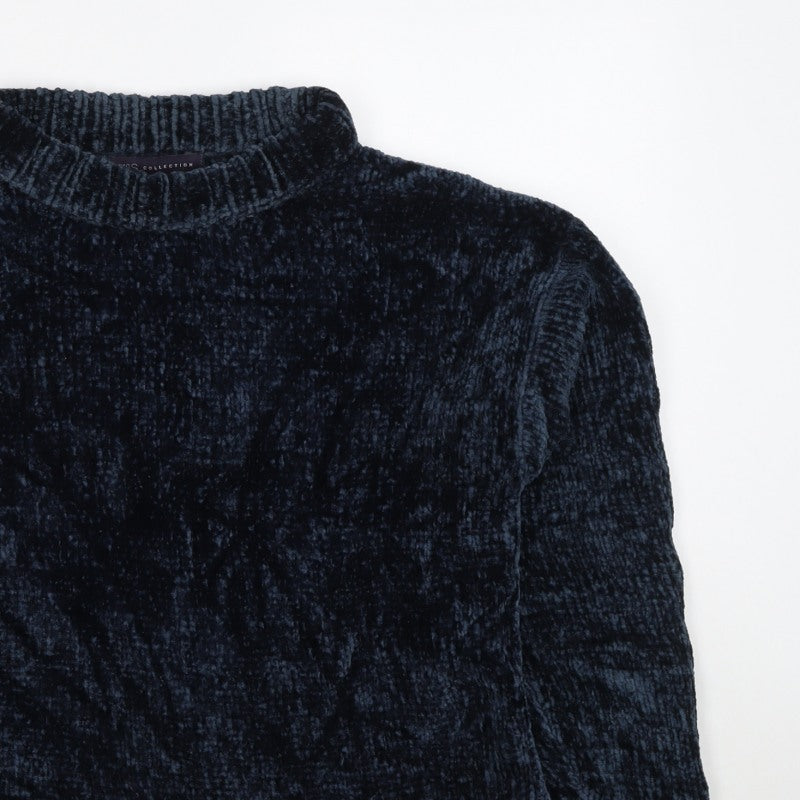 Marks and Spencer Women Navy UK 16 Roll Neck Chunky Knit Jumper