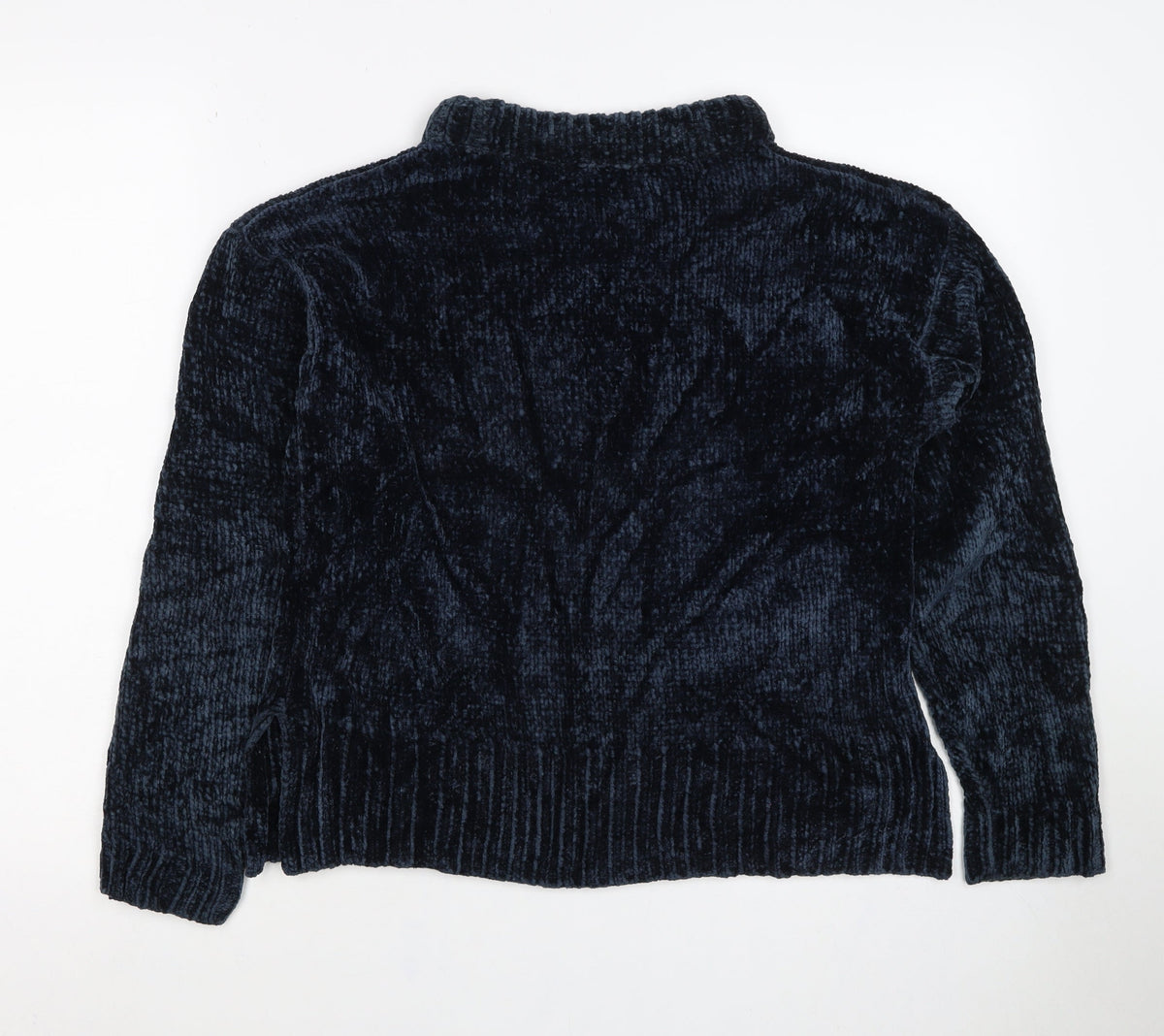 Marks and Spencer Women Navy UK 16 Roll Neck Chunky Knit Jumper