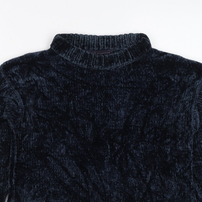 Marks and Spencer Women Navy UK 16 Roll Neck Chunky Knit Jumper