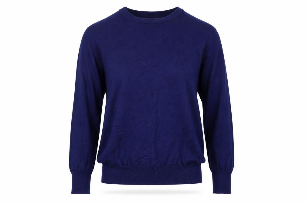 Savida Women’s Navy Pearl Button Back Jumper UK 14 Large Knit