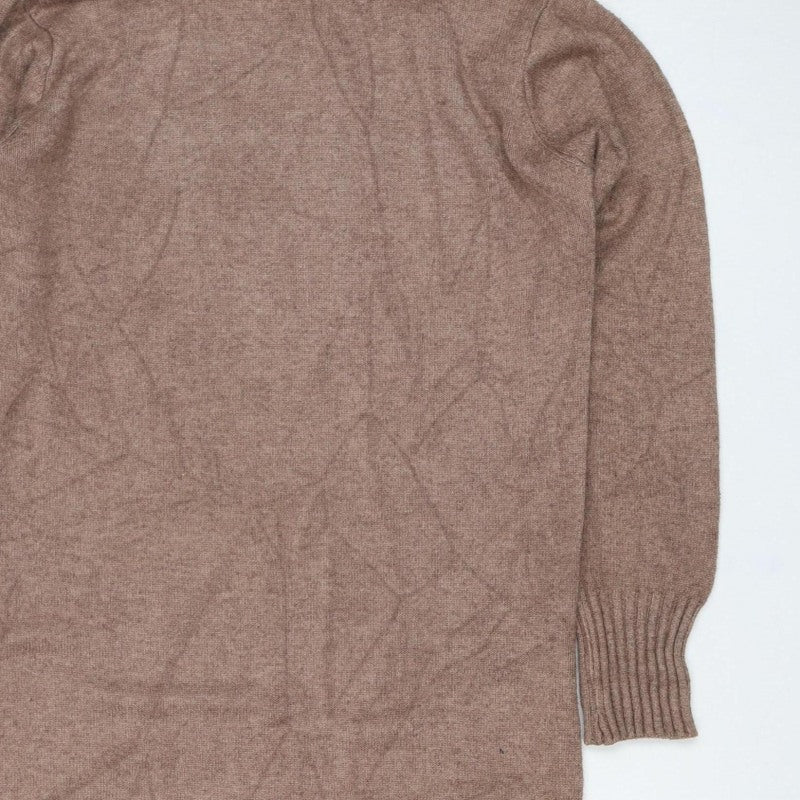 Blue Vanilla Women’s Brown Roll Neck Knit Tunic Jumper M
