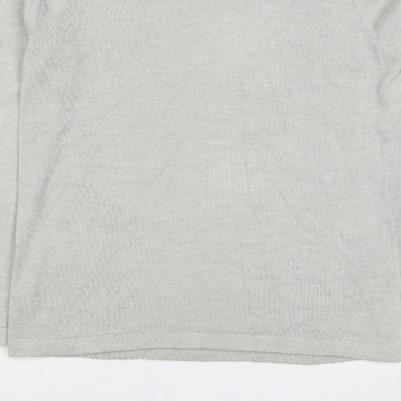 Marks & Spencer Women Grey UK 14 100% Cashmere Crew Neck Jumper
