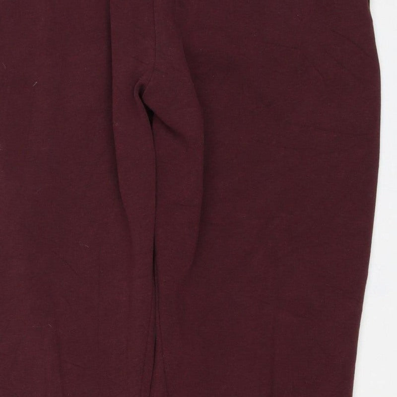 UNIQLO Men Red L Jogger Sweatpants Elastic Waist Cotton