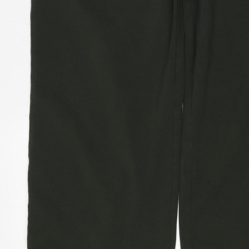 Saint + Sofia Women’s Green UK 10 Wide-Leg Stretch Trousers