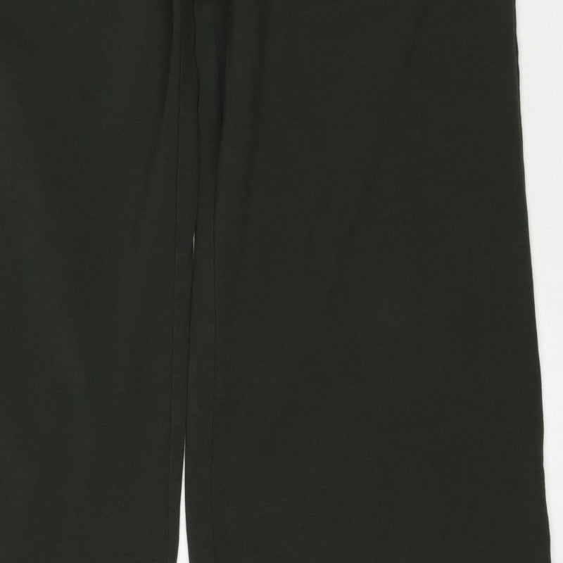 Saint + Sofia Women’s Green UK 10 Wide-Leg Stretch Trousers